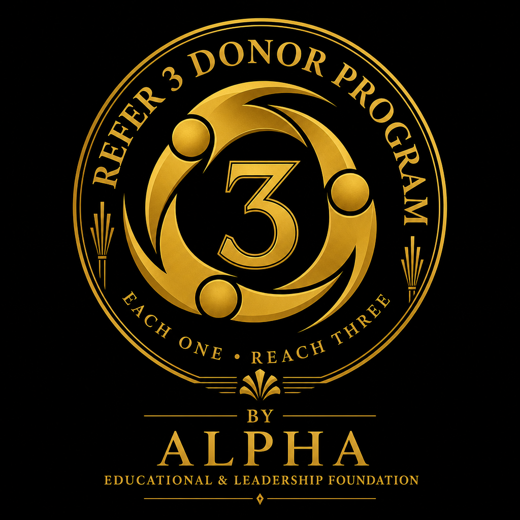 Refer 3 Donor Program seal