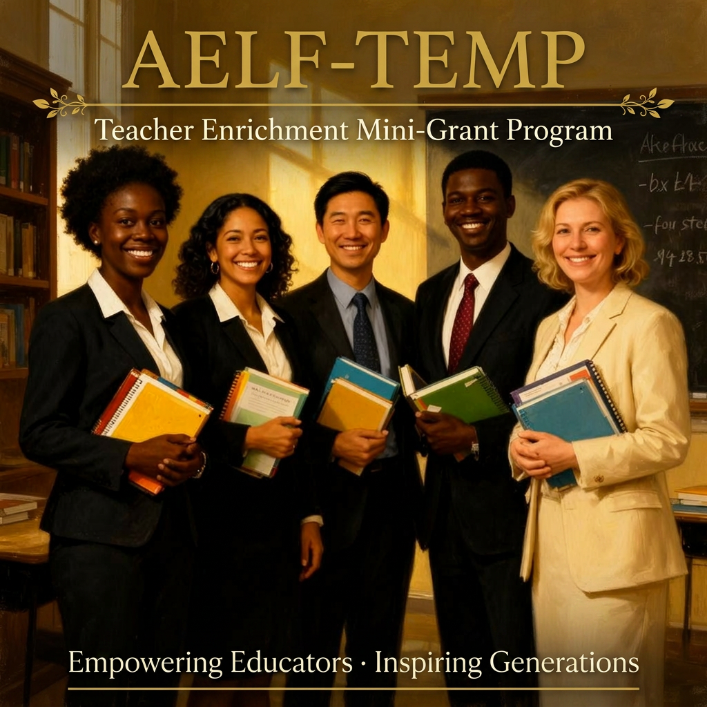 AELF-TEMP Mini-Grant Program emblem — diverse educators